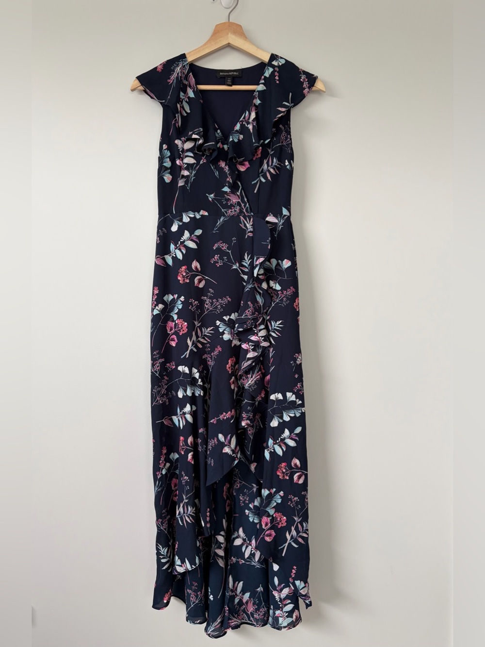 Banana Republic Floral Ruffle-Wrap Maxi Dress